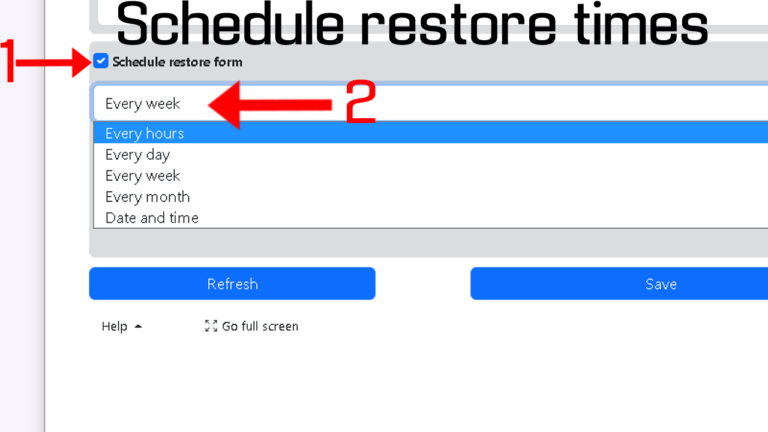 Schedule Restore for Choice removal