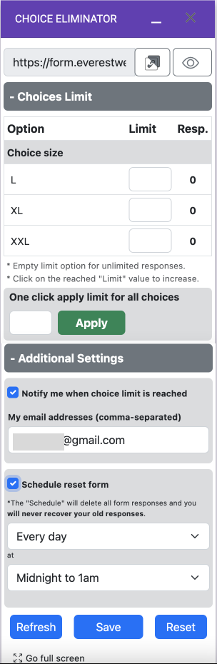Choice Eliminator for Google Forms™| Choice Eliminator 2 | Choice removal